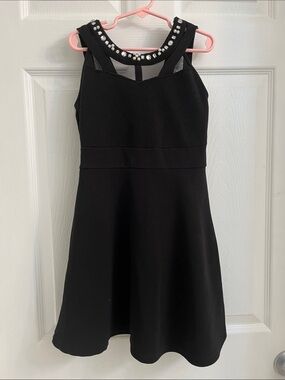The Children's Place Black Jewel-Neck Fit & Flare Dress